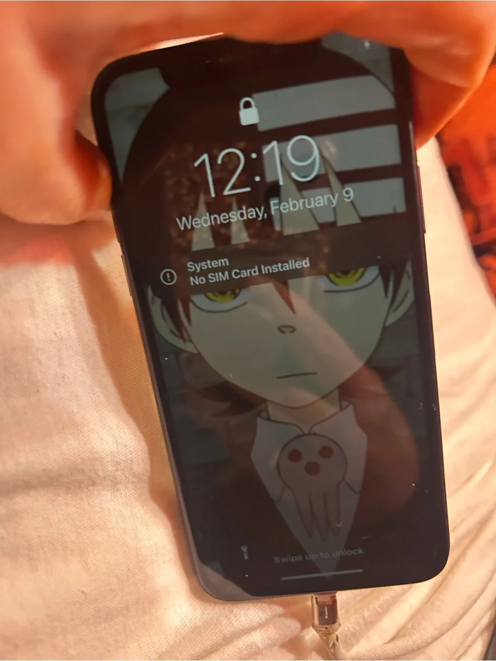 Apple iPhone Black Front with Display On